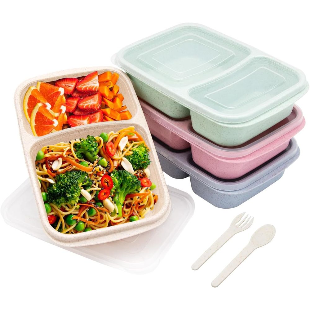 Food Storage Meal Prep - مجموعة من 4 علب غداء بنتو،