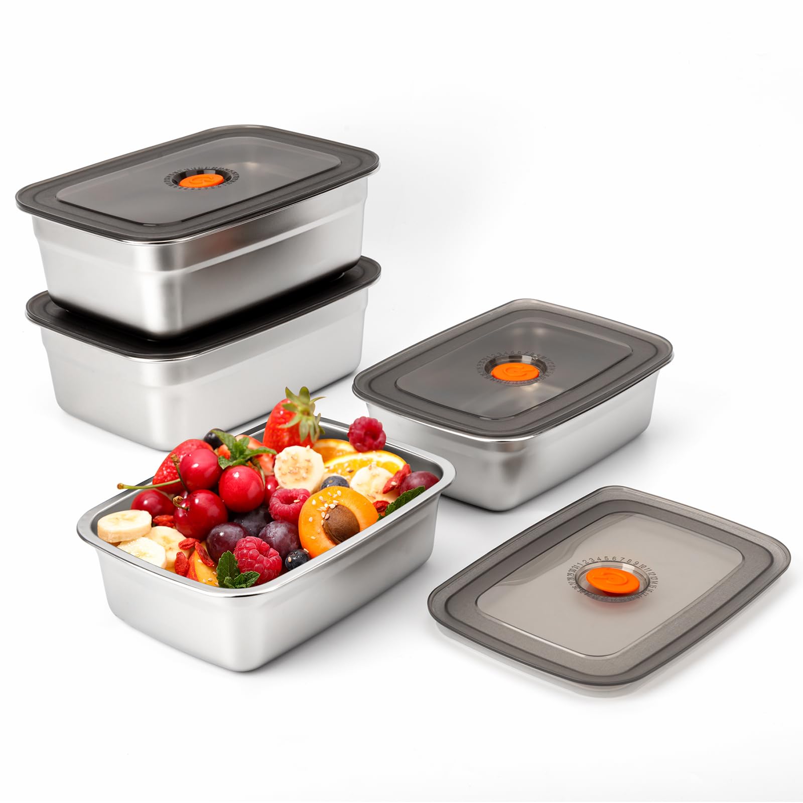Stainless Lunch Box - الفولاذ المقاوم للصدأ التخييم علب الاغذية