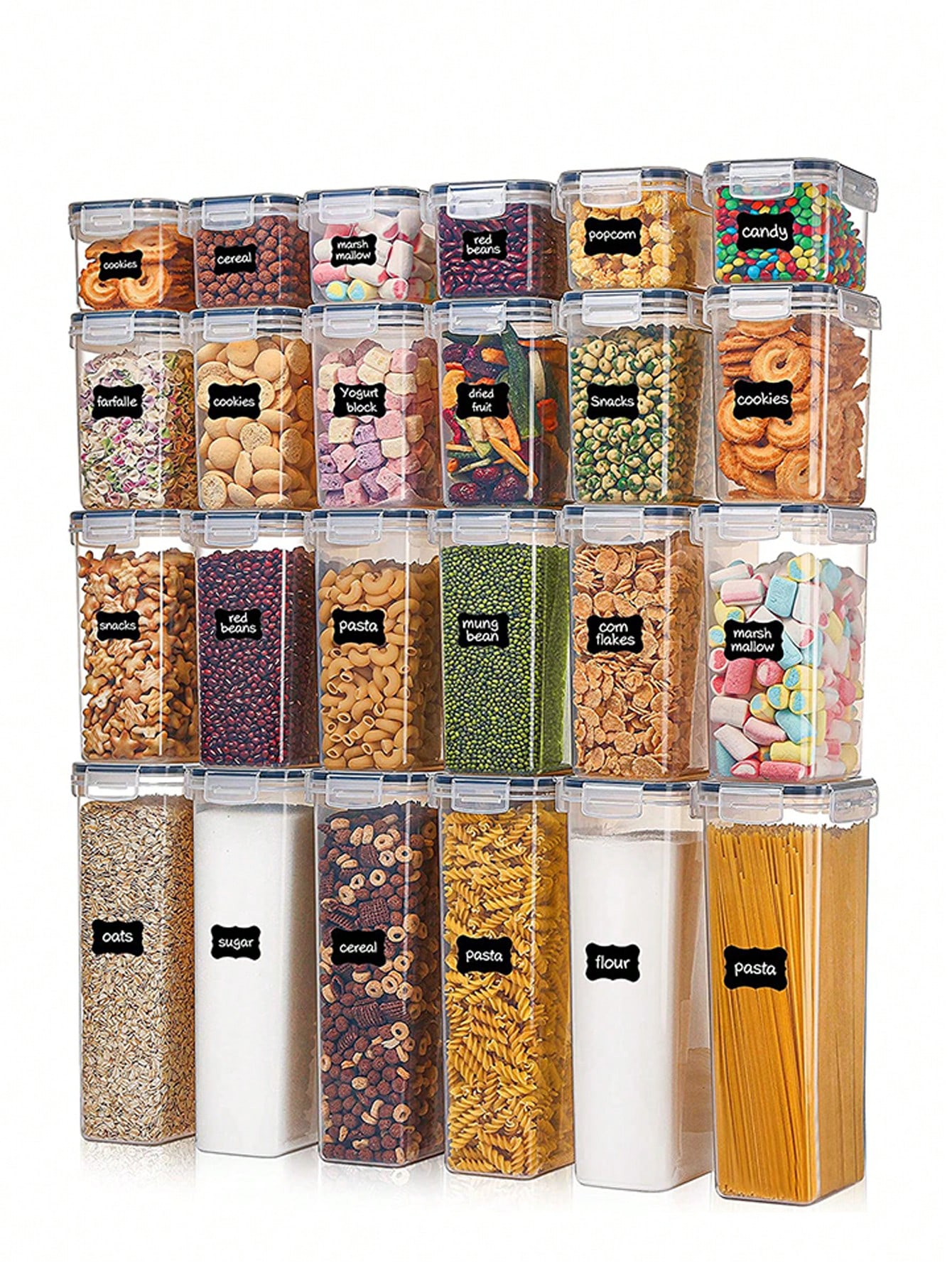 Food Storage In Pantry - 48 قطعة من حاويات تخزين الطعام