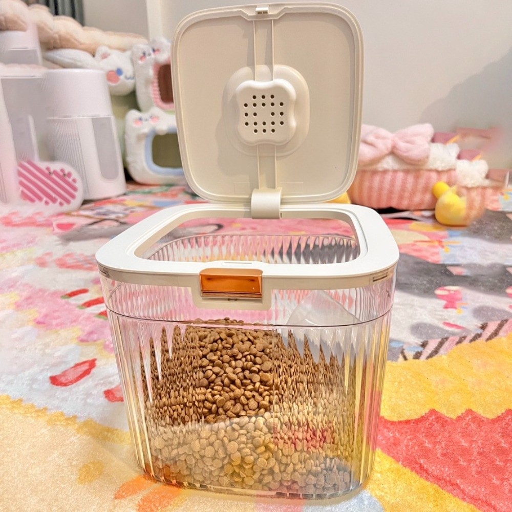 Food Storage For Dog - حاوية تخزين طعام الحيوانات الأليفة بغطاء