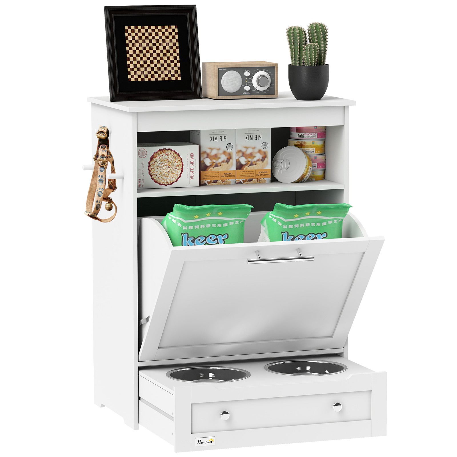 Food Storage Cabinet - محطة تغذية الحيوانات الأليفة، خزانة تخزين