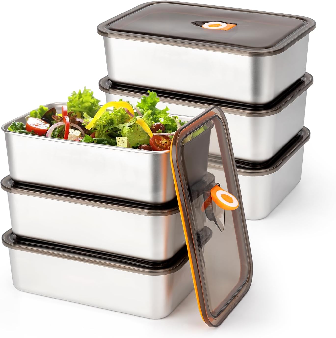 Food Storage Meal Prep - 6 عبوات (57 أونصة) من حاويات
