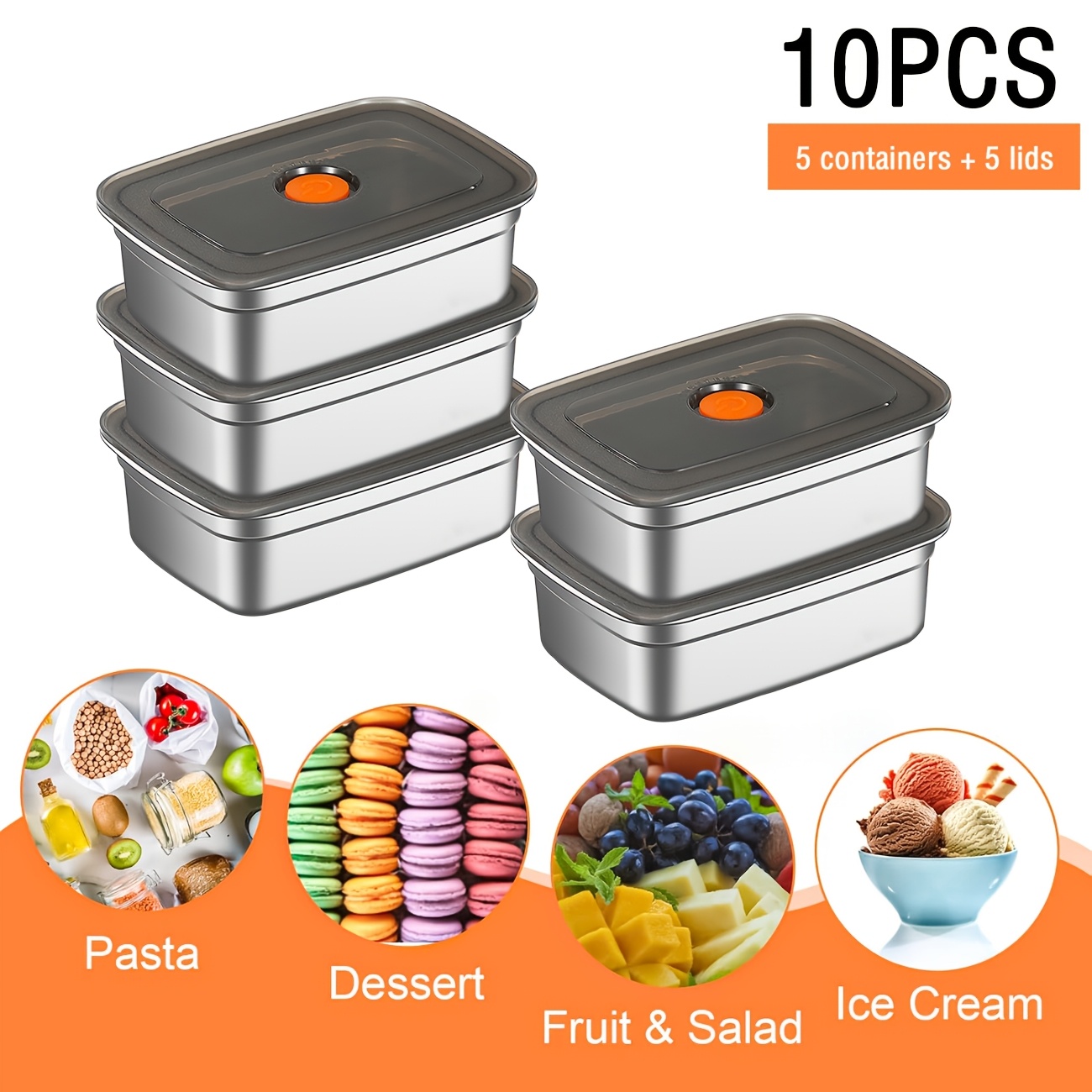 Food Storage In Restaurant - مجموعة من 10 حاويات تخزين طعام