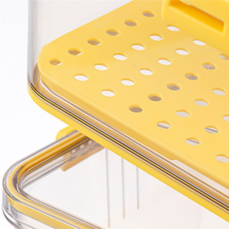 Food Storage Yellow - صندوق تنظيم وتخزين الطعام B17C للثلاجة،