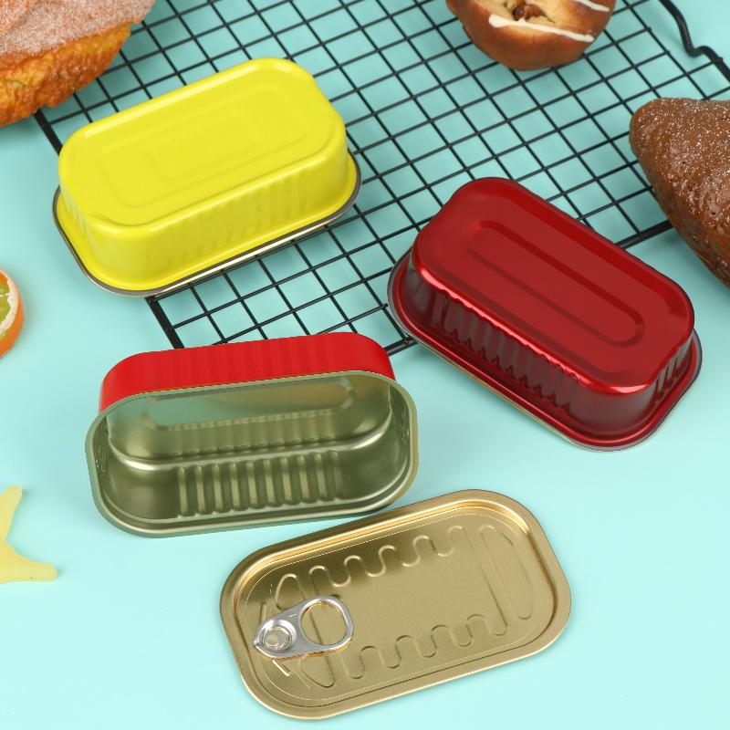 Food Storage And Organizer - علبتان معدنيتان مستطيلتان صغيرة محكمة الإغلاق