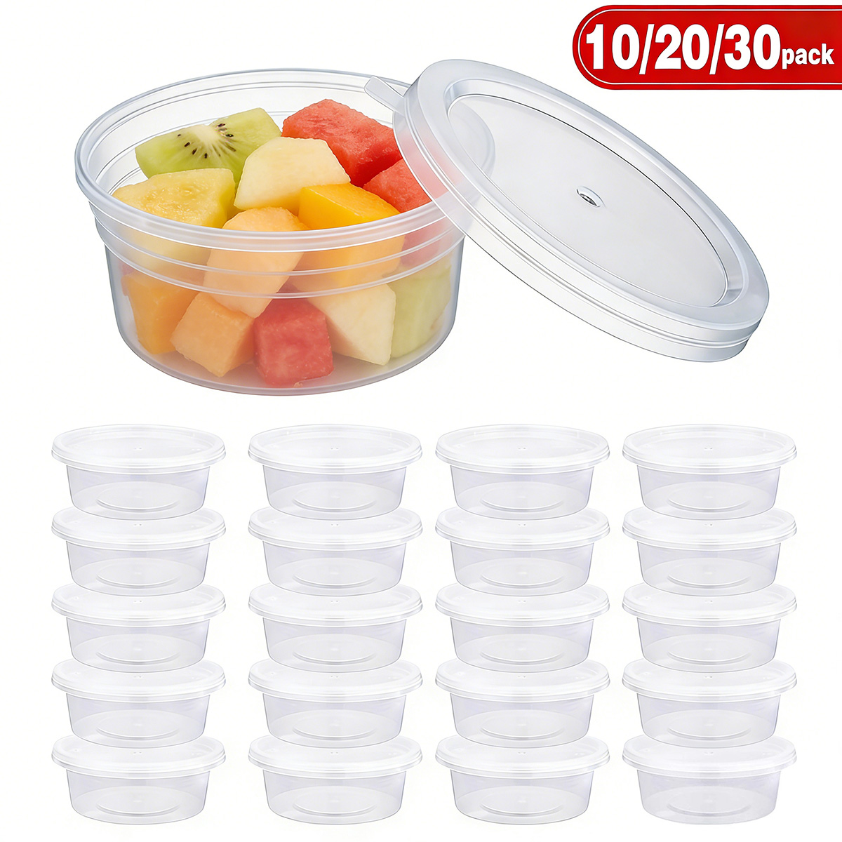 Food Storage Warehouse - عبوات صغيرة للسلايم مع أغطية، حاويات