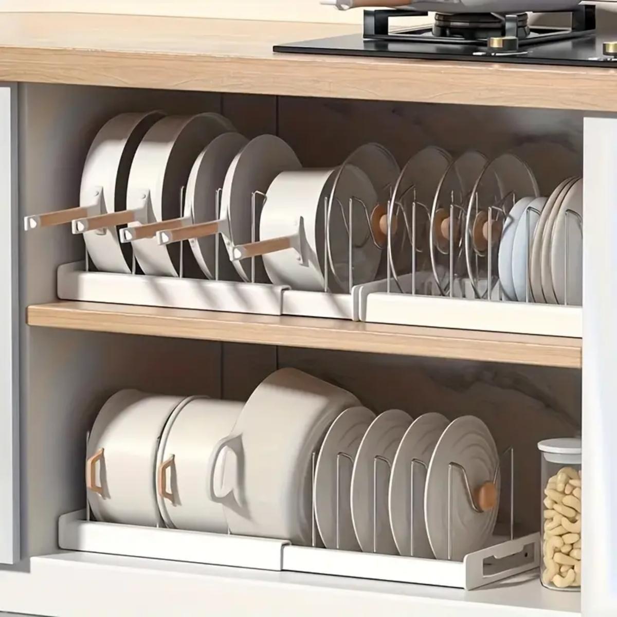 Food Storage Organiser - منظم قابل للتمدد لأواني المطبخ تحت
