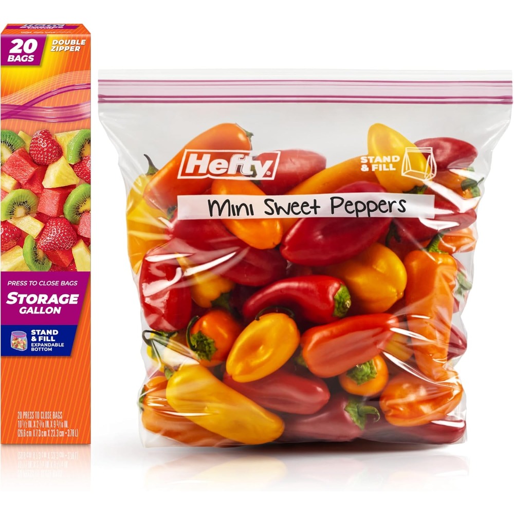 Food Storage Reusable Bags - أكياس بلاستيكية قابلة لإعادة الاستخدام بسحاب