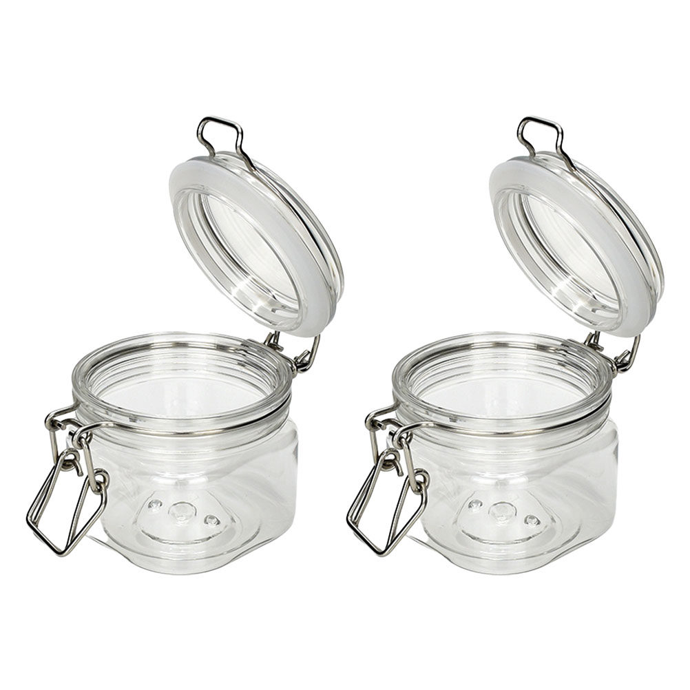 Food Storage Jars - قطعتان من أوعية التخزين المحكمة الإغلاق،