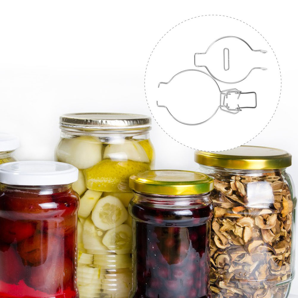 Food Storage Jars - 12 قطعة مشابك سلكية للبرطمانات الزجاجية