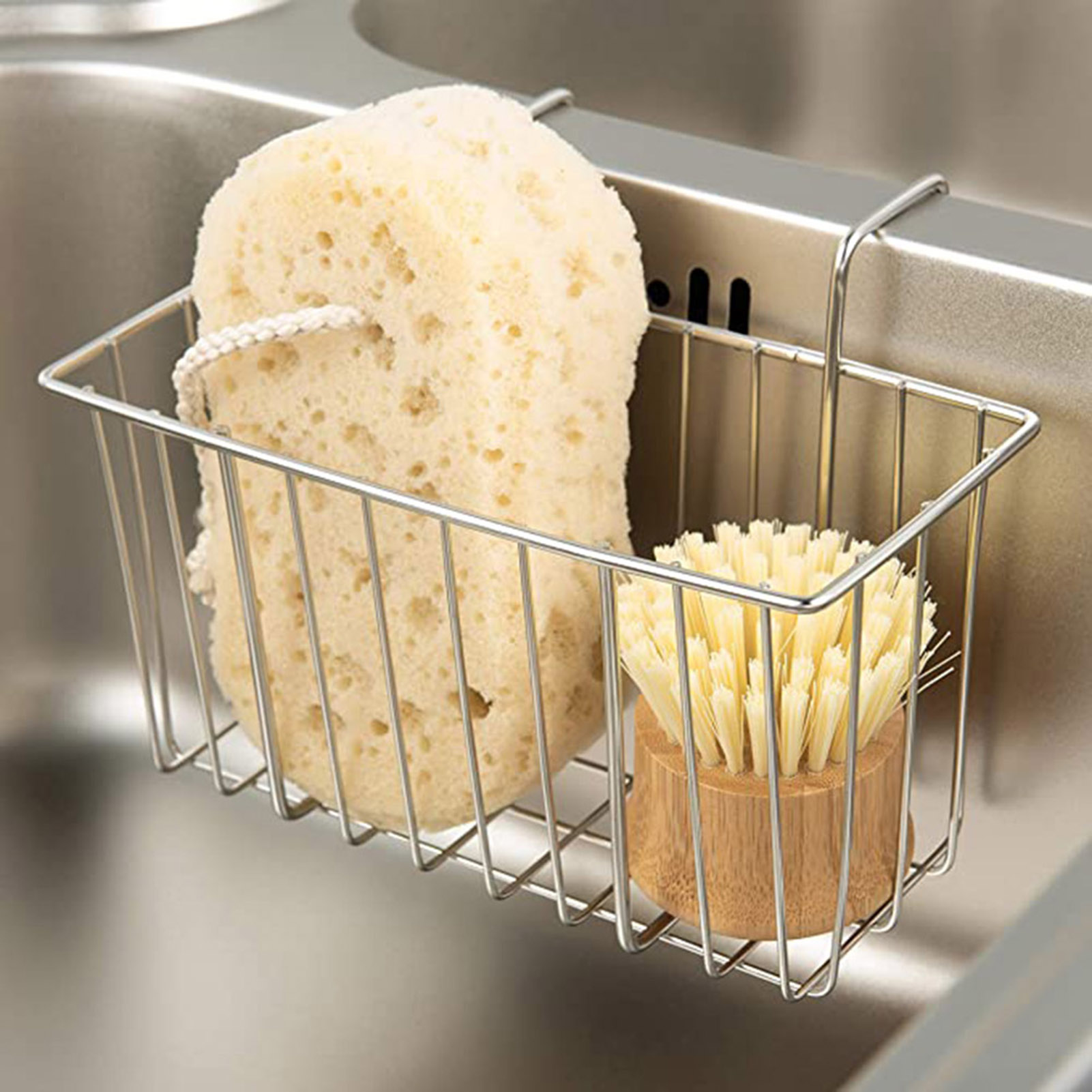 Food Storage In Restaurant - سلة حامل إسفنجة المطبخ، سلة تصريف