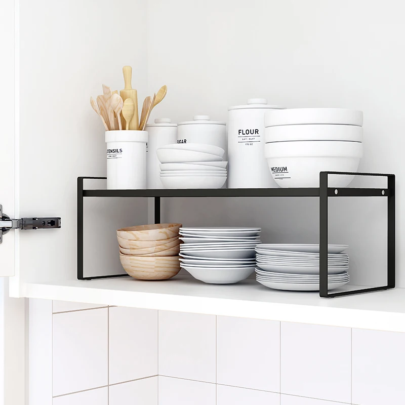 Food Storage Organiser - الصلب أطباق المطبخ وعاء تخزين الرف