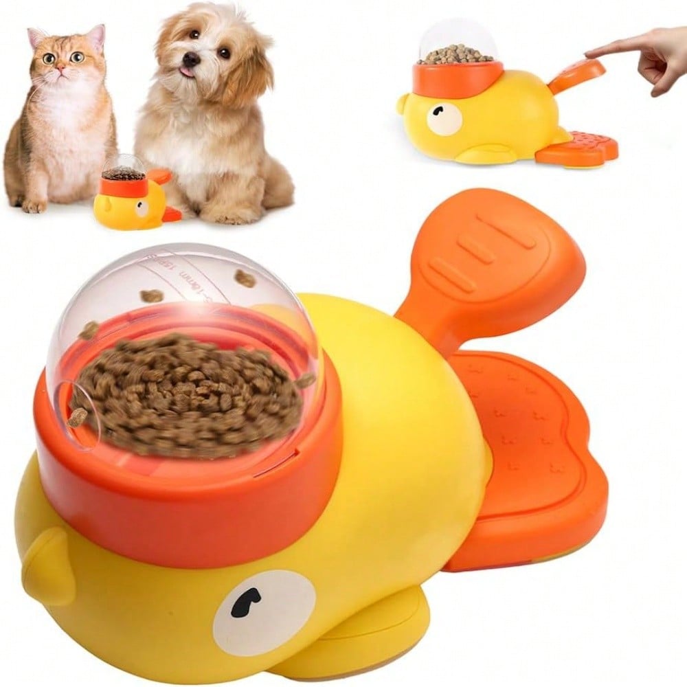 Food Storage Yellow - وعاء تغذية بطيء التناول وحاجز للكلب