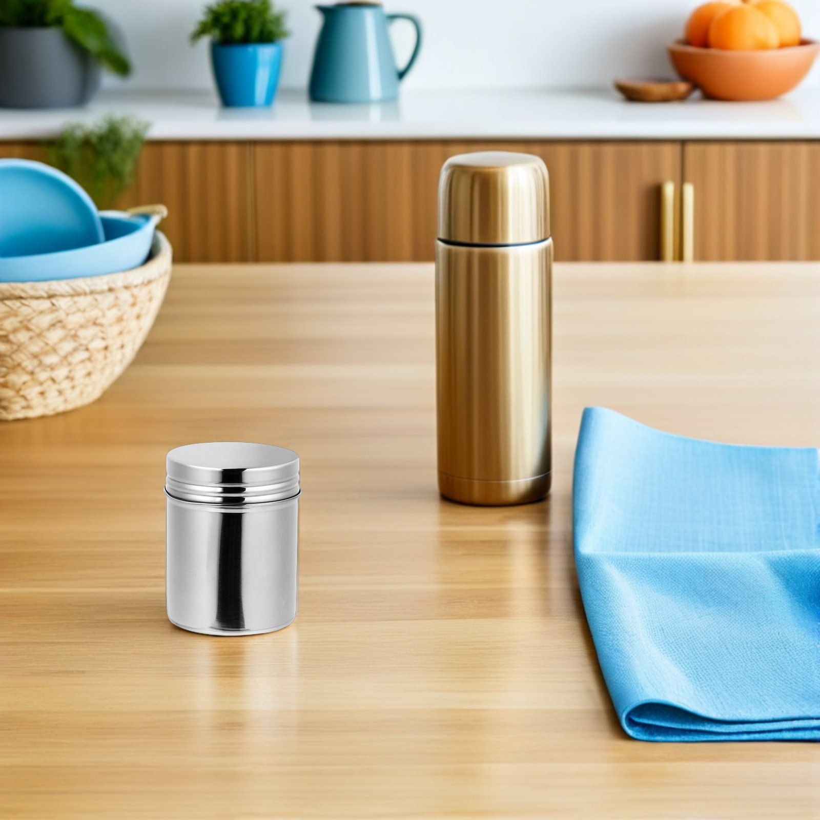 Food Storage Jars - علبتان من الفولاذ المقاوم للصدأ 304
