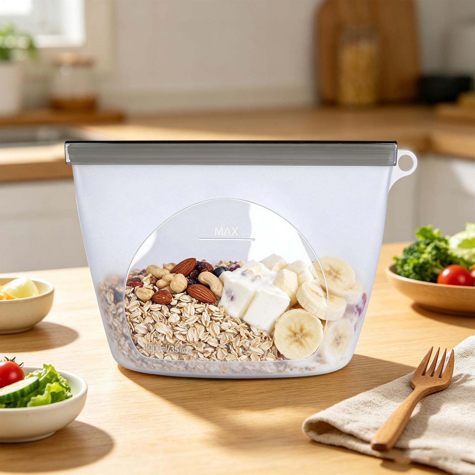 Food Storage Reusable Bags - أكياس سيليكون لتخزين الطعام سعة 1000