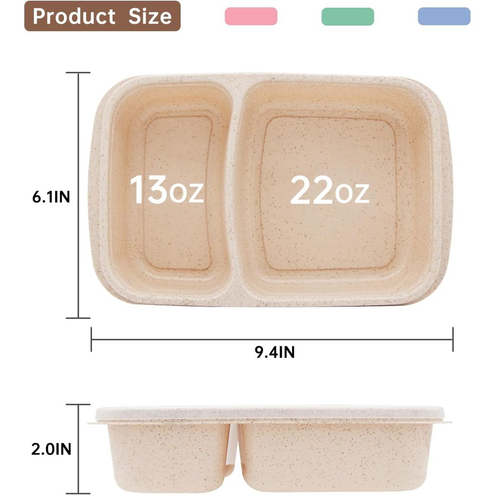 مجموعة من 4 علب غداء بنتو، حاو - مراجعة Food Storage Meal Prep وسعره