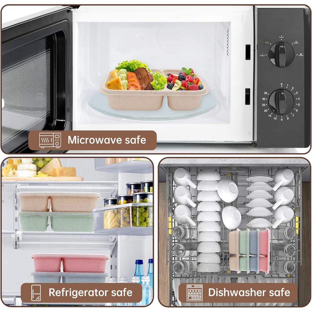 مجموعة من 4 علب غداء بنتو، حاو - مراجعة Food Storage Meal Prep وسعره
