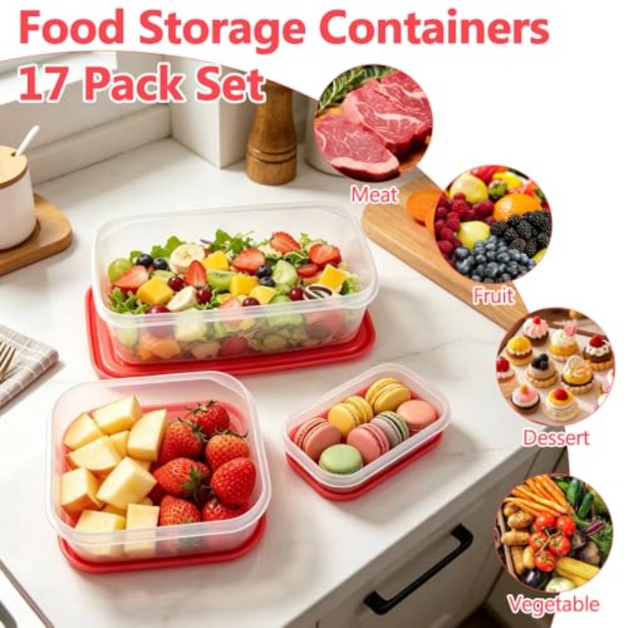 مجموعة تخزين طعام بلاستيكية من - مراجعة Food Storage Meal Prep وسعره
