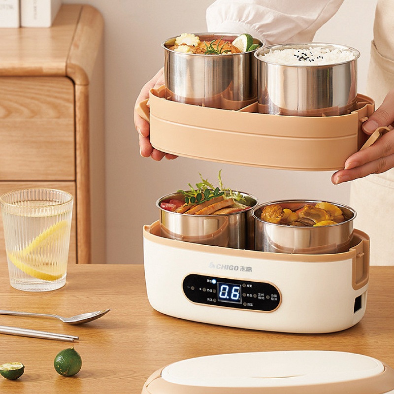 صندوق غداء كهربائي ذكي سعة 2 ل - مراجعة Stainless Lunch Box وسعره