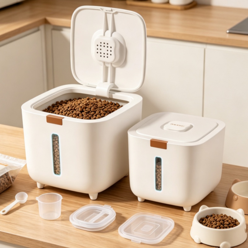 صندوق تخزين طعام الحيوانات الأ - مراجعة Food Storage For Dog وسعره