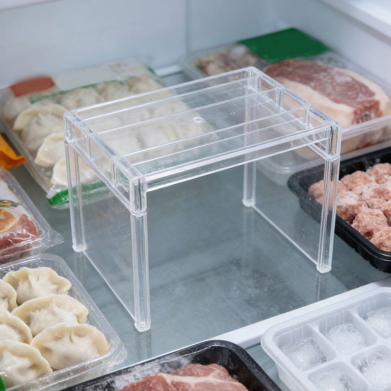 قطعتان من رف تنظيم الثلاجة الش - مراجعة Food Storage And Organizer وسعره