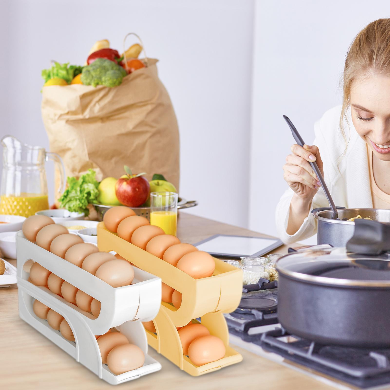 حامل بيض أوتوماتيكي جديد للمطب - مراجعة Food Storage Yellow وسعره