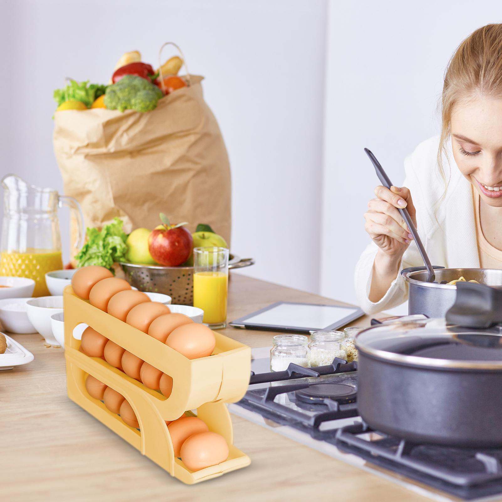 حامل بيض أوتوماتيكي جديد للمطب - مراجعة Food Storage Yellow وسعره