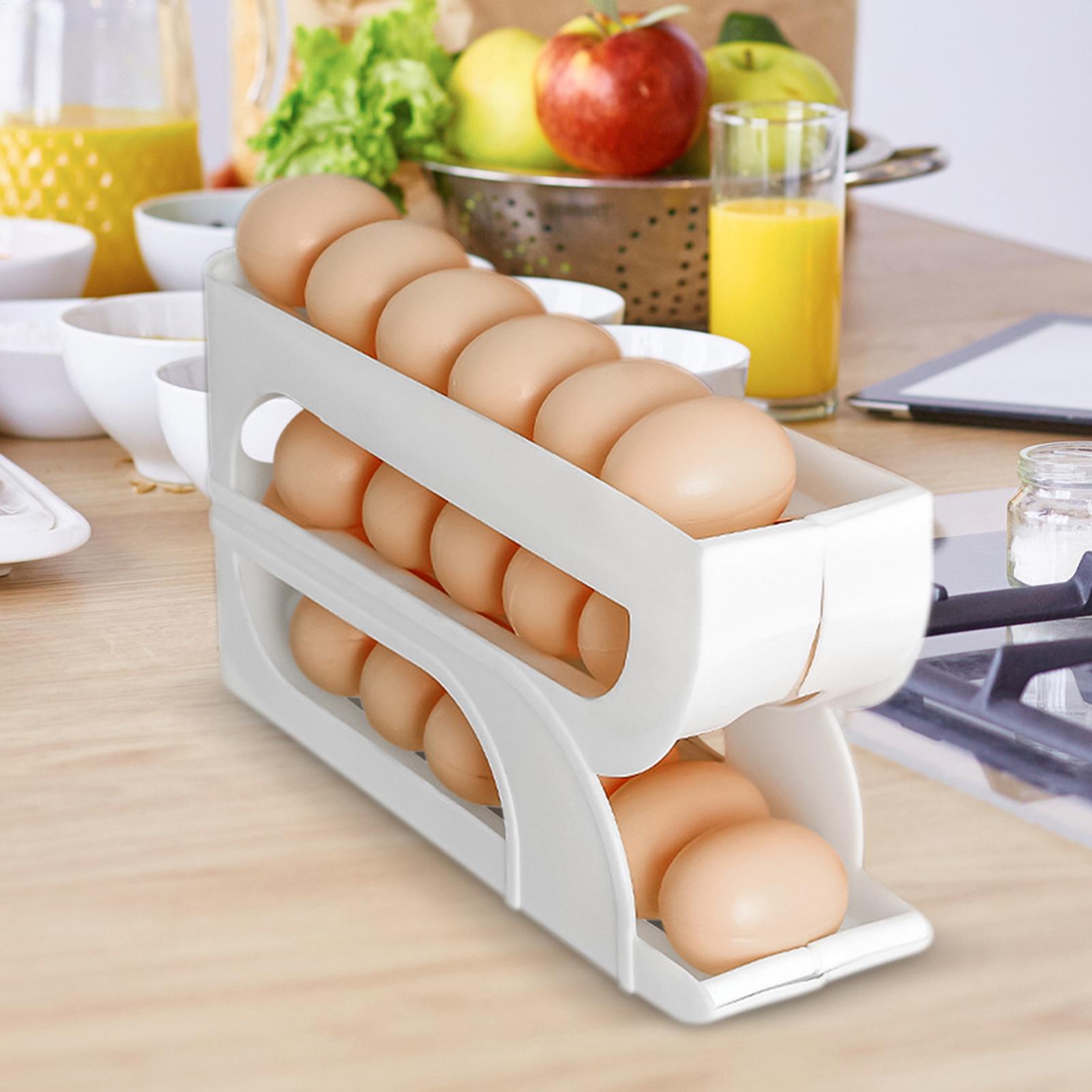 حامل بيض للثلاجة بثلاث طبقات م - مراجعة Food Storage Yellow وسعره