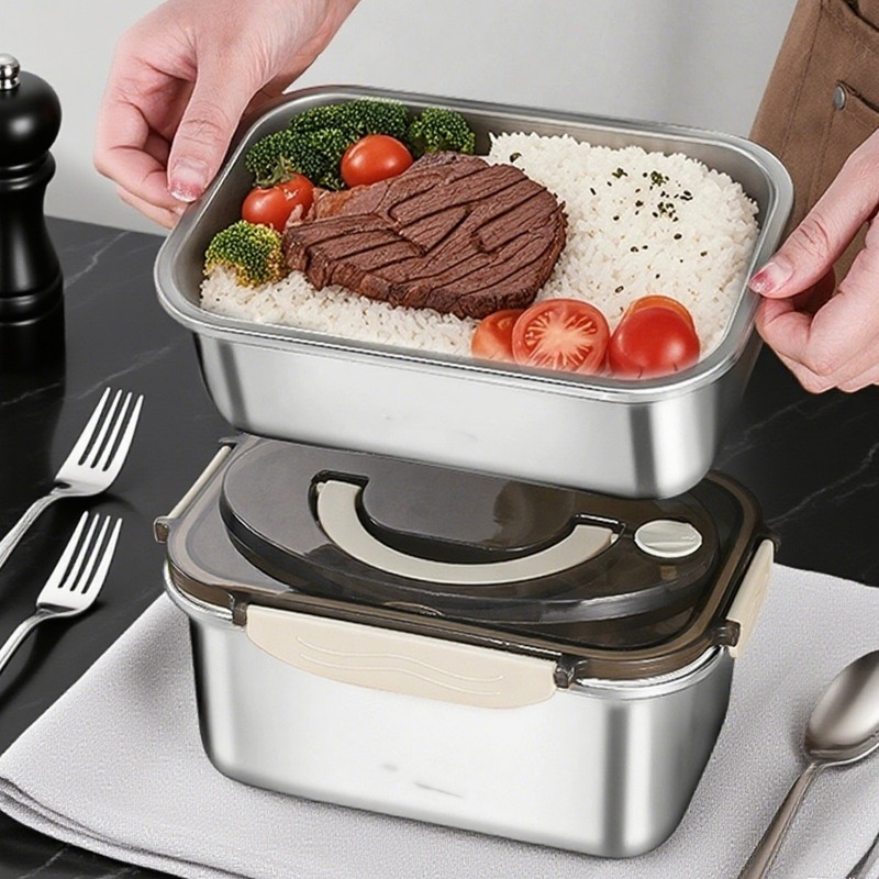 صندوق غداء كبير السعة من الفول - مراجعة Stainless Lunch Box وسعره