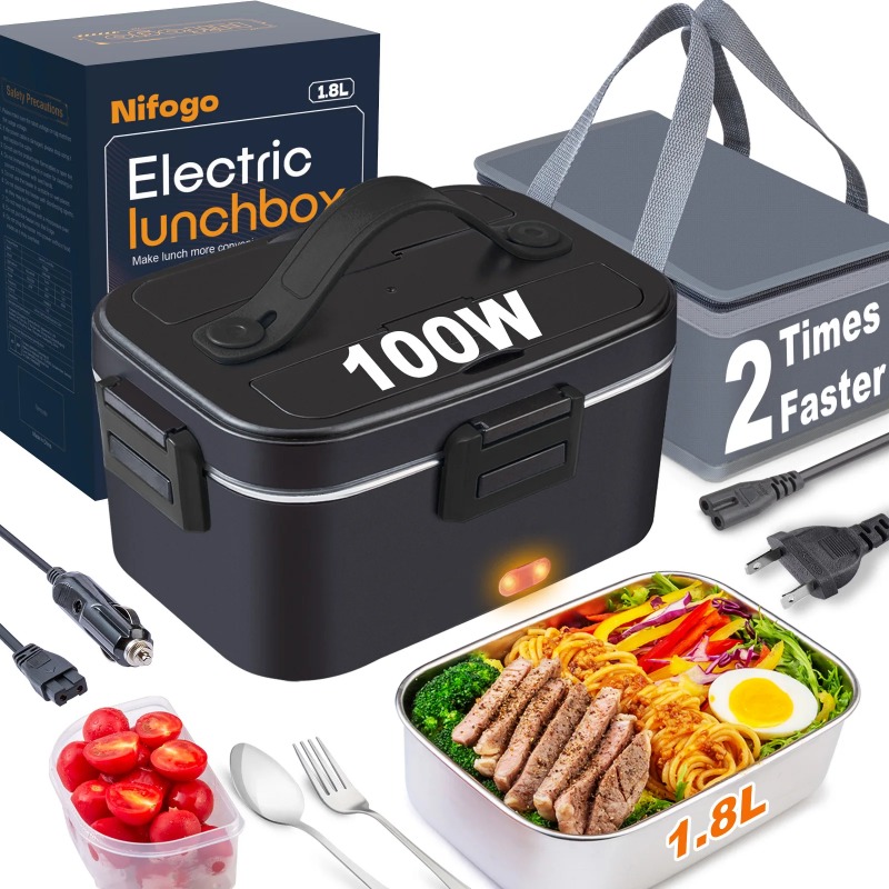 صندوق غداء كهربائي مُدفأ 110 ف - مراجعة Portable Food Warmer وسعره