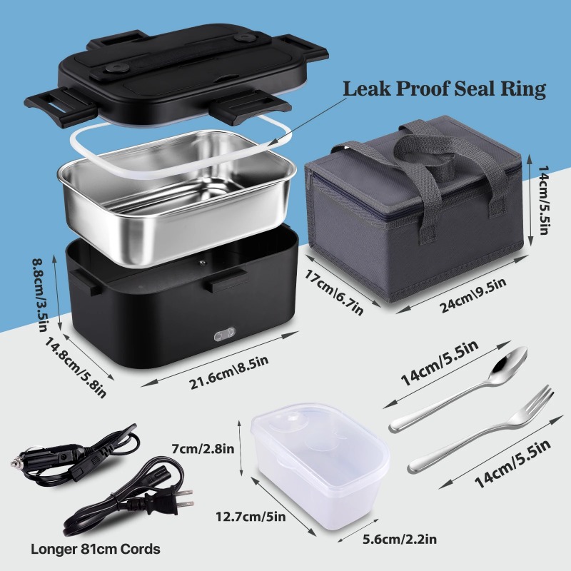 صندوق غداء كهربائي مُدفأ 110 ف - مراجعة Portable Food Warmer وسعره