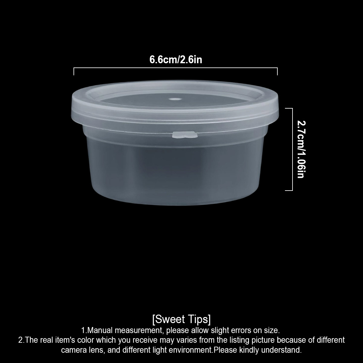 عبوات صغيرة للسلايم مع أغطية،  - مراجعة Food Storage Warehouse وسعره
