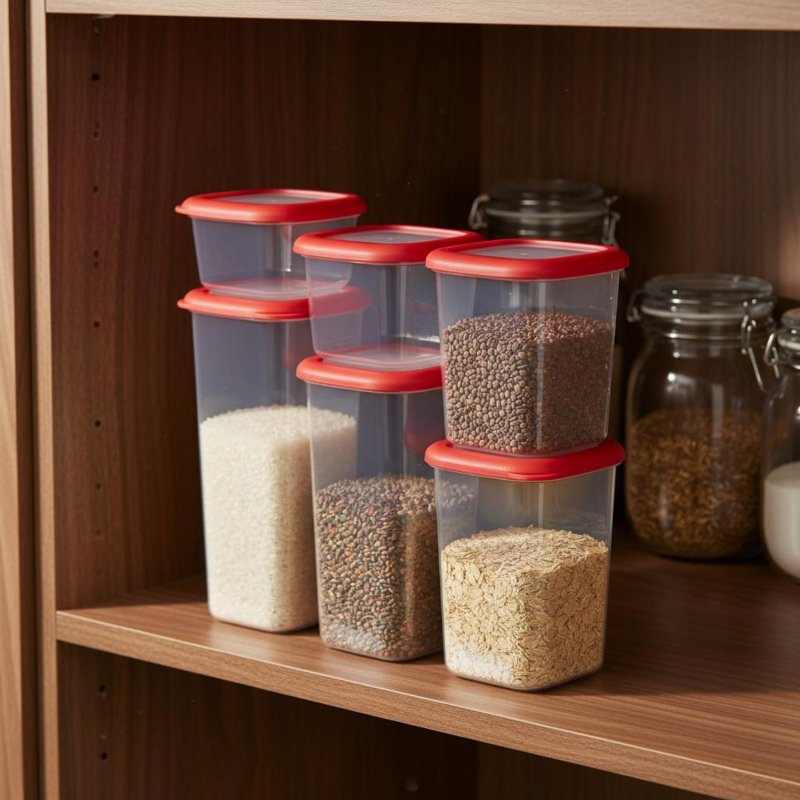 مجموعة من 6 حاويات تخزين طعام  - مراجعة Food Storage In Pantry وسعره