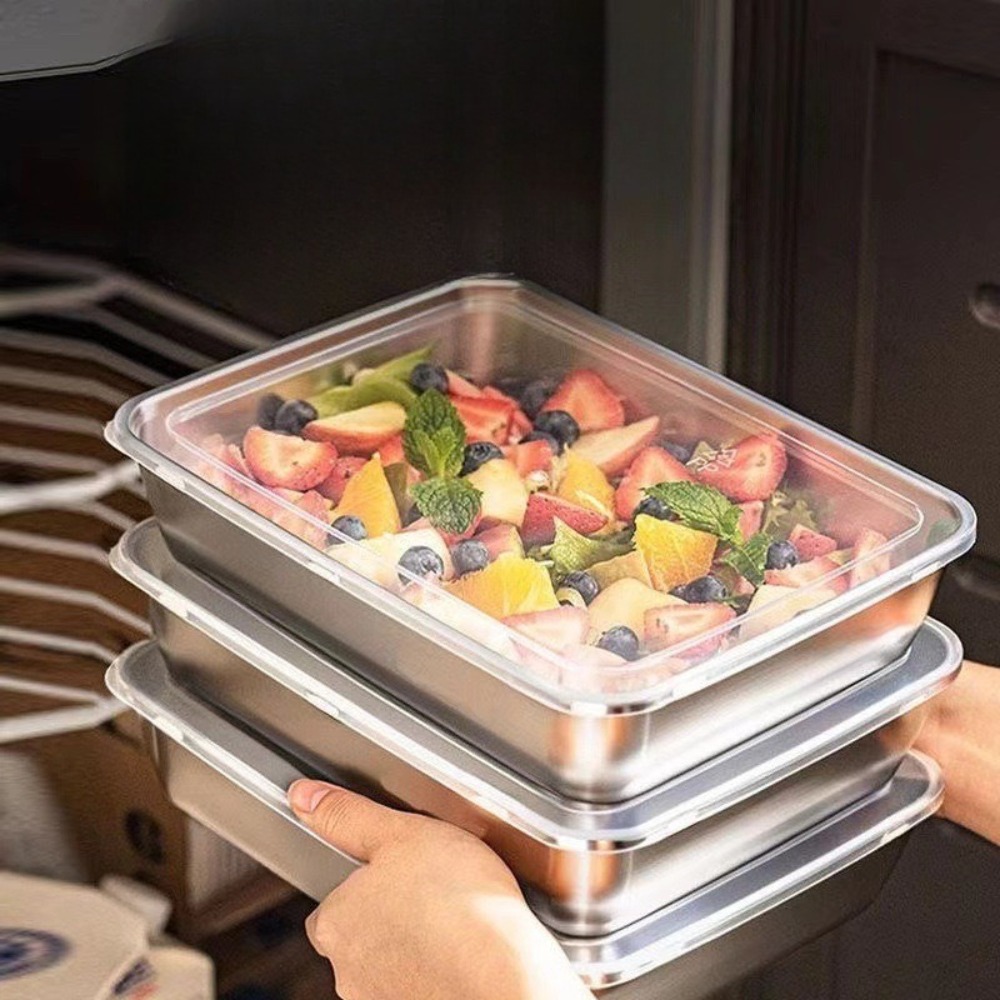 صينية تقديم من الفولاذ المقاوم - مراجعة Food Storage Square Containers وسعره