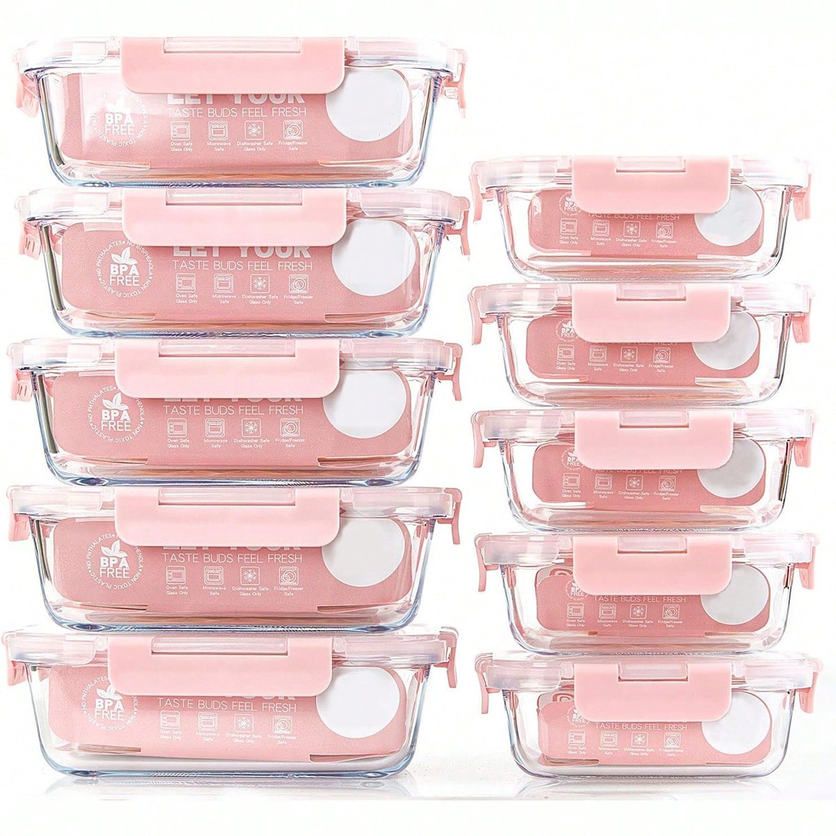 10 حاويات زجاجية لتحضير الوجبا - مراجعة Food Storage Cupboard وسعره