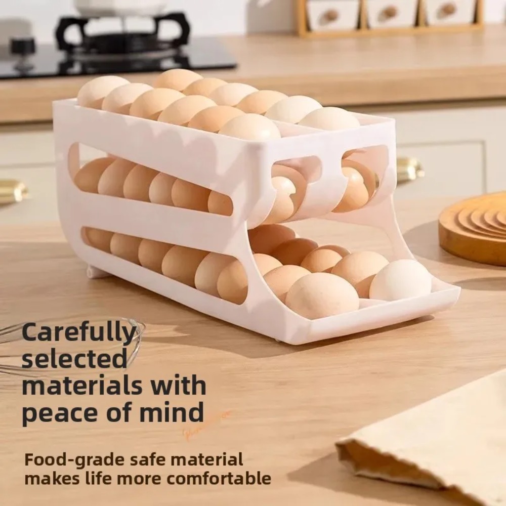 منظم بيض أصفر بثلاث طبقات يسع  - مراجعة Food Storage Yellow وسعره