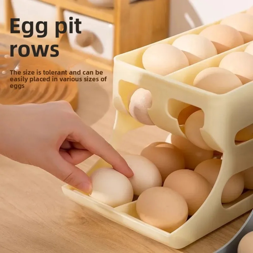 منظم بيض أصفر بثلاث طبقات يسع  - مراجعة Food Storage Yellow وسعره