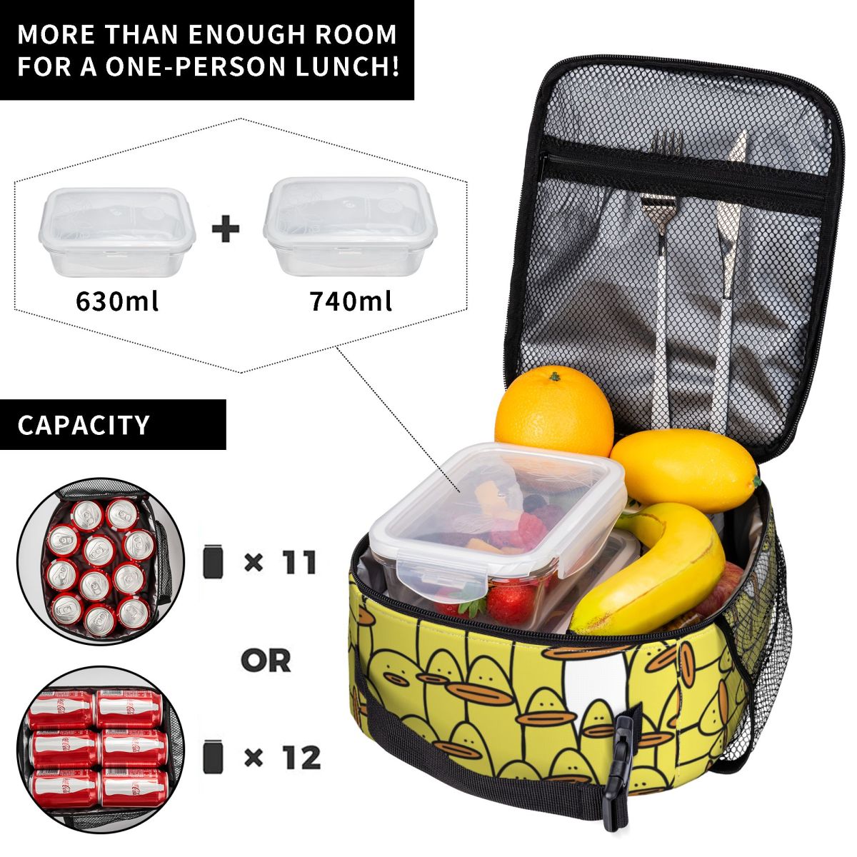 حقيبة غداء معزولة على الطراز ا - مراجعة Food Storage Yellow وسعره