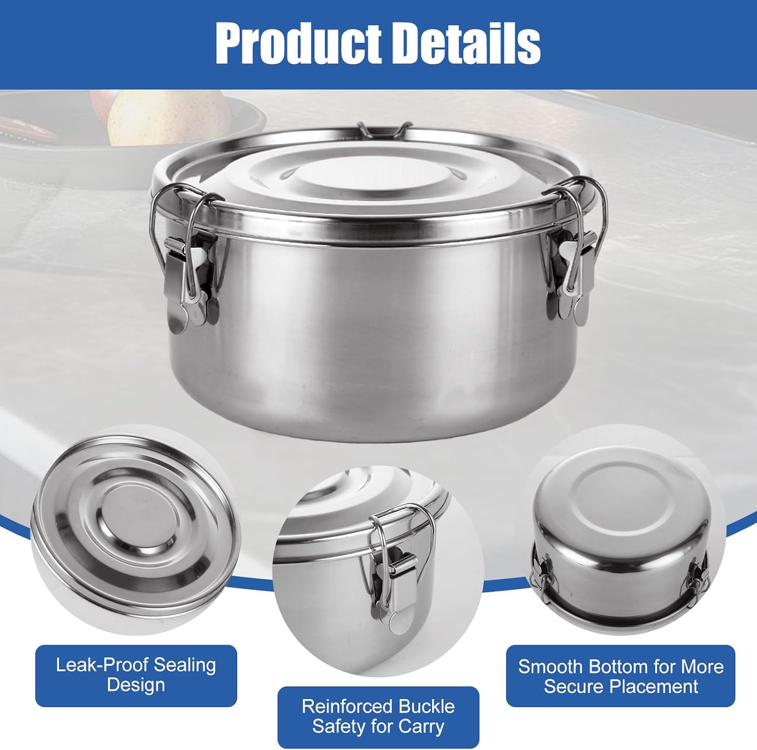 QTLCOHD 3 قطع من حاويات تخزين  - مراجعة Stainless Lunch Box وسعره