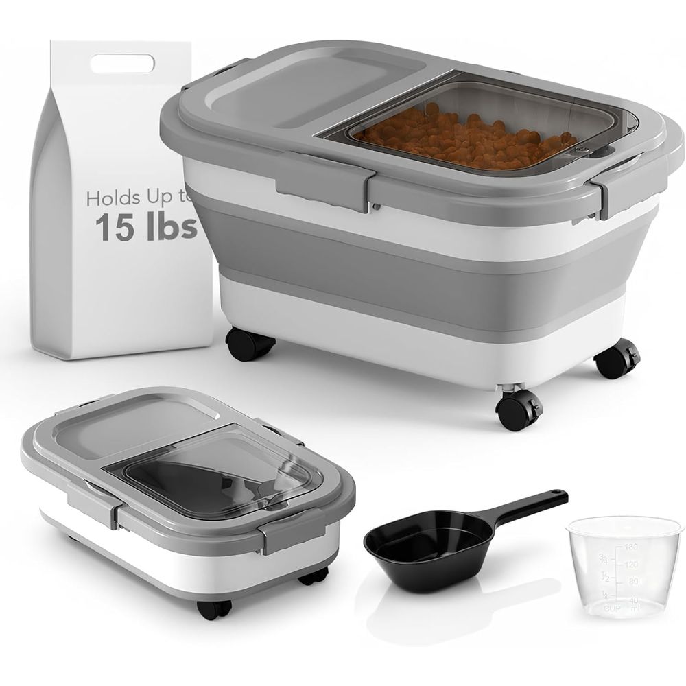 حاوية تخزين طعام للكلاب/القطط  - مراجعة Food Storage For Dog وسعره