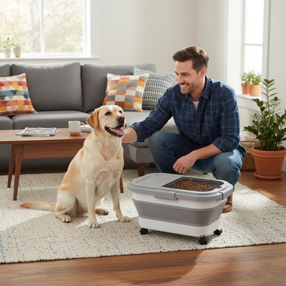 حاوية تخزين طعام للكلاب/القطط  - مراجعة Food Storage For Dog وسعره