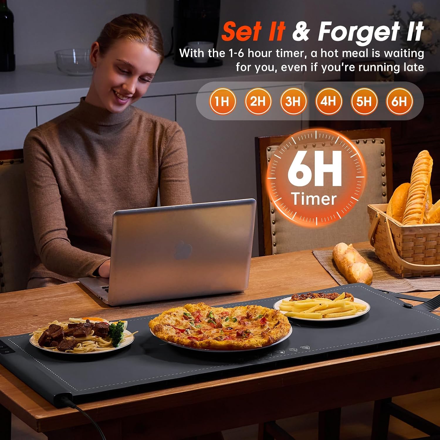 سجادة تسخين كهربائية كبيرة جدً - مراجعة Portable Food Warmer وسعره
