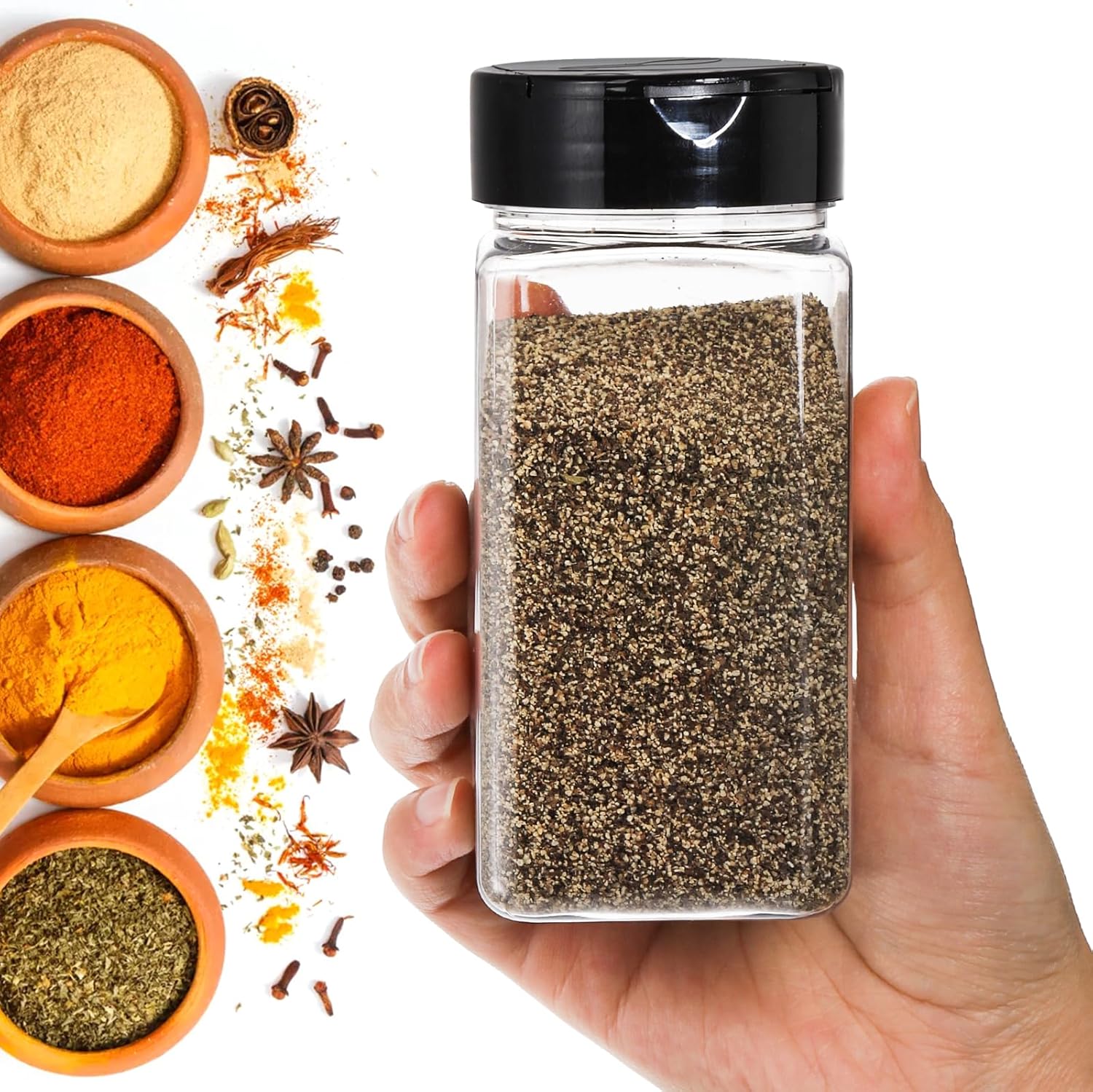 أوعية توابل بلاستيكية مربعة كب - مراجعة Food Storage Warehouse وسعره