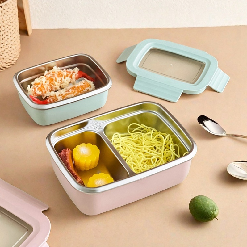صندوق غداء بنتو مقسم من الفولا - مراجعة Stainless Lunch Box وسعره