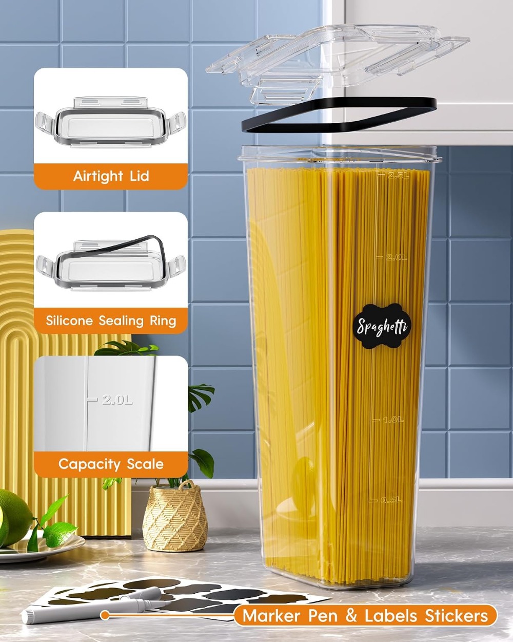 24 قطعة من حاويات تخزين الطعام - مراجعة Food Storage Kitchen وسعره