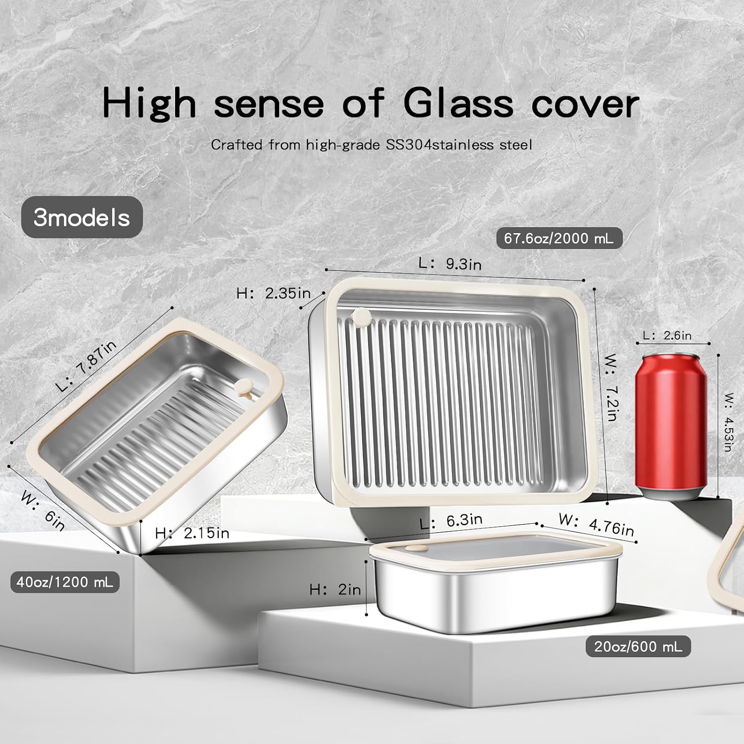 جيويودو: مجموعة من 3 قطع من حا - مراجعة Food Storage Containers Glass وسعره