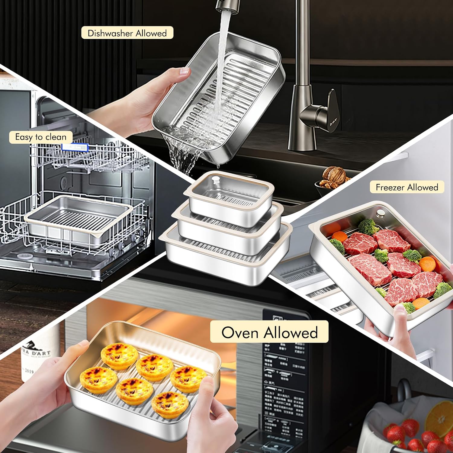 جيويودو: مجموعة من 3 قطع من حا - مراجعة Food Storage Containers Glass وسعره