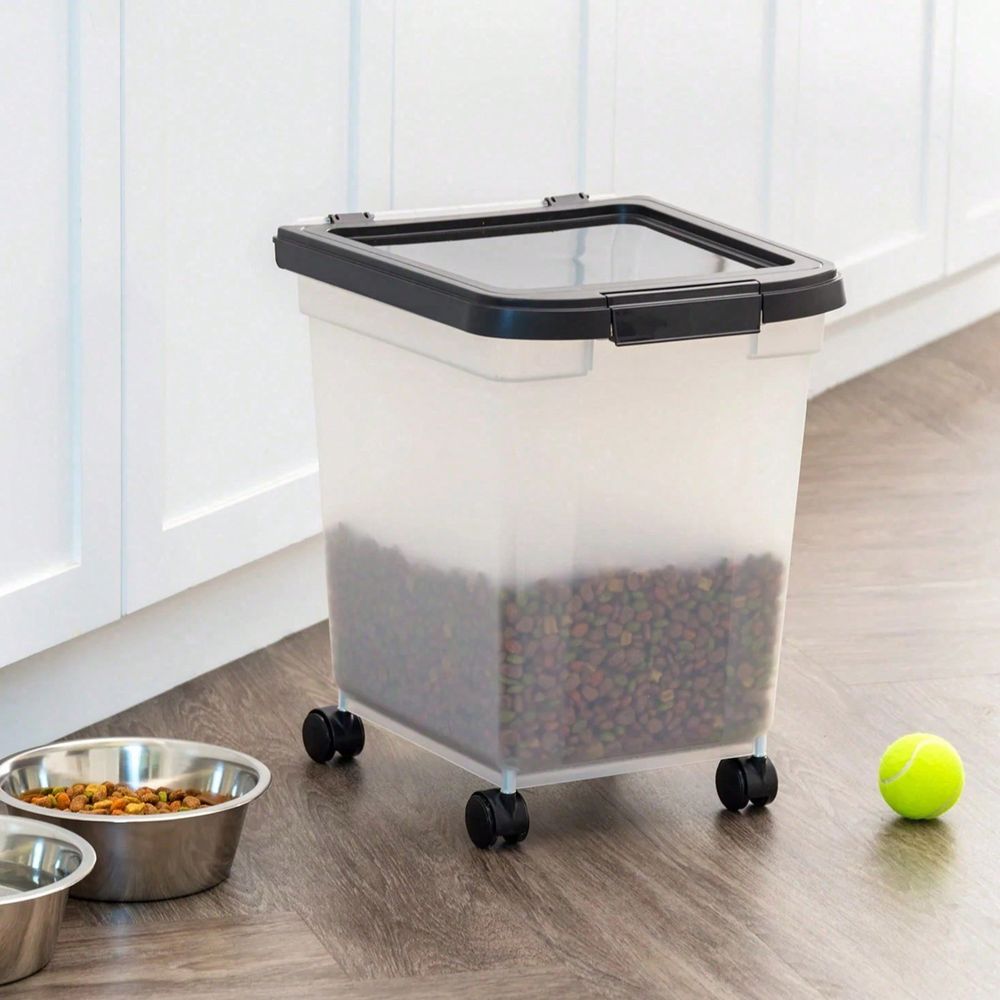 دلو تخزين بلاستيكي شفاف مزود ب - مراجعة Food Storage For Dog وسعره